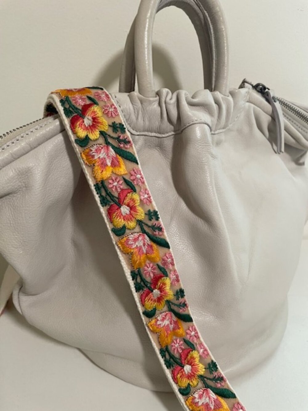Latico Leather Ramble Crossbody Bag NEW in Oat TWO Straps